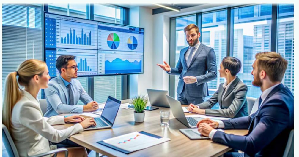 Gosai & Associates consultants presenting a compliance review in the boardroom